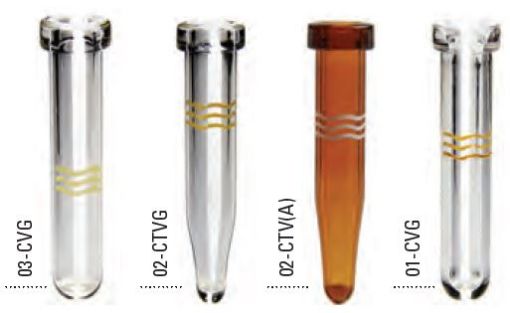 Bilde av Utgått - .8mL Crimp Top Round Bottom Vial - Amber