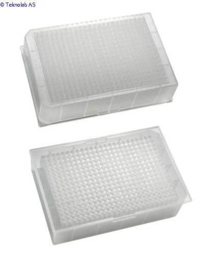 Bilde av 384-Square Well Polypropylene, 30mm High, 300µL/well, DNase/RNase Free, inner bag of 6 - Pallet
