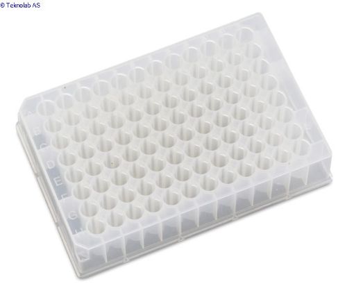 Bilde av 96 Round Well Low Profile, Polypropylene Storage Plate, 1.1mL per well, 27mm high, Round Bottom