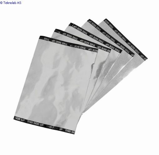 Bilde av 125mm x 78mm sheets printed with colour coding and Right Side Up for ease of use