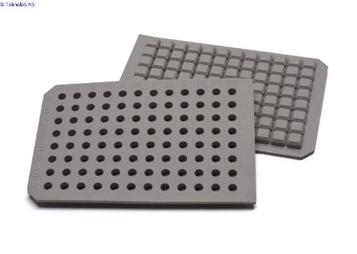 Bilde av 96 Square Well Prescored Gray Molded PTFE/Silicone Mat to fit 219006, 219008 & 219009