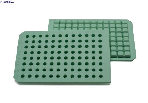 Bilde av 96 Square Well Molded Green Silicone Mat to fit 219006, 219008, 219009 & 219030