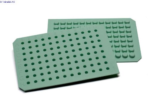 Bilde av Round Well - Prescored Molded Green Silicone Mat to fit 219037
