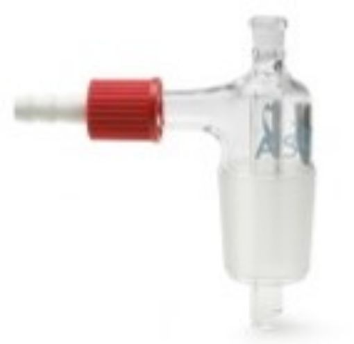 Bilde av Asynt B24 Glass Luer Adapter: with screw threaded side-arm and top isolation valve.