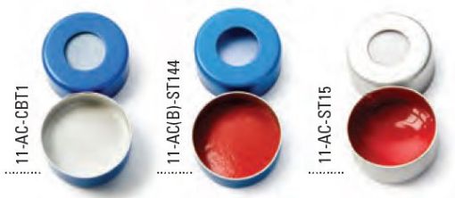 Bilde av Utgått - 11MM ALUMINIUM CRIMP CAP (BLUE) SILICONE/PTFE LINER