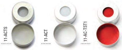Bilde av Utgått - 11mm Aluminium Crimp Cap PTFE Liner and Sil Sealing Ring