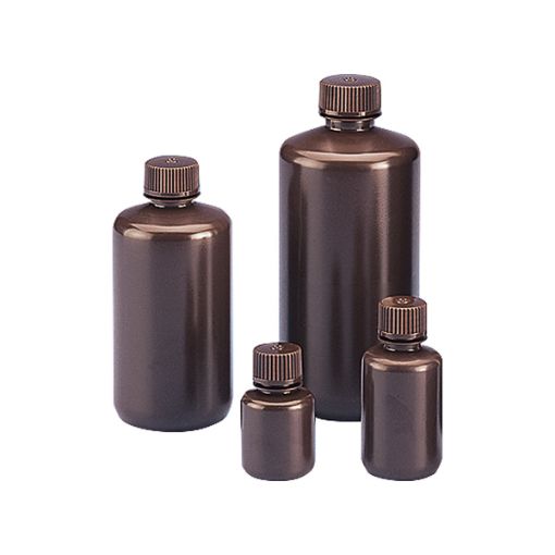 Bilde av Amber narrow mouth round bottle, HDPE, 60 ml, 12 pcs.