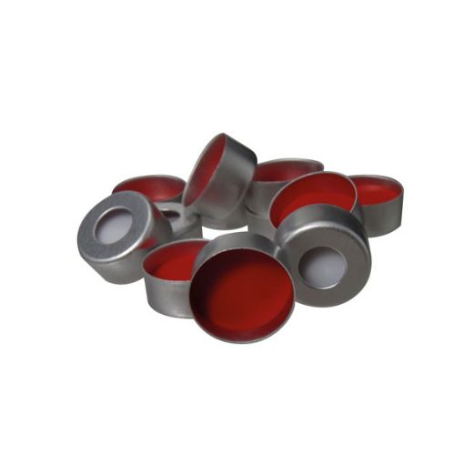 Bilde av Aluminum crimp cap Ø11 mm with silicone/PTFE septum, 100 pcs