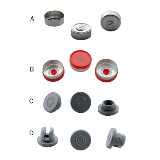Bilde av Aluminium crimp seal cap for injection vial Ø 20 mm, 100 pcs