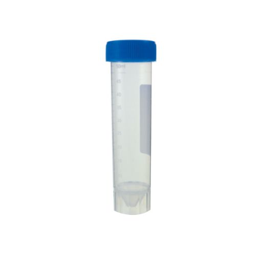 Bilde av Graduated Centrifuge tubes with skirt and blue screw cap, 50 ml,PP,ind.flow pack, Sterile, 10x50pcs