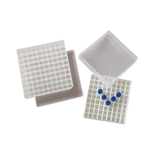 Bilde av Freezer box, PP, for 81 (9x9) cryotubes up to 1,8 ml