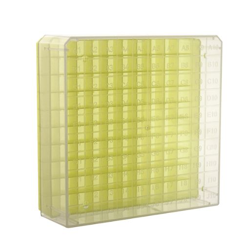 Bilde av PP freezer box for 81 cryo tubes of 1-2 ml, blue