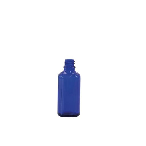 Bilde av Glass bottle narrow neck, blue, DIN-18, 30 ml, 110 pcs