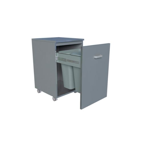 Bilde av Waste furniture, grey, two 30 L buckets, 450 x 520 x 635 mm