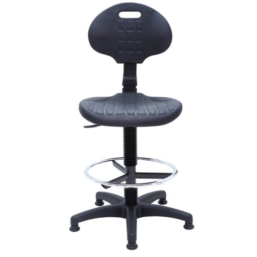 Bilde av High laboratory chair with footrest