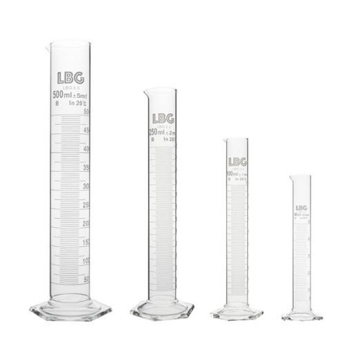 Bilde av Set of measuring cylinder hexagonal base, class B, LBG