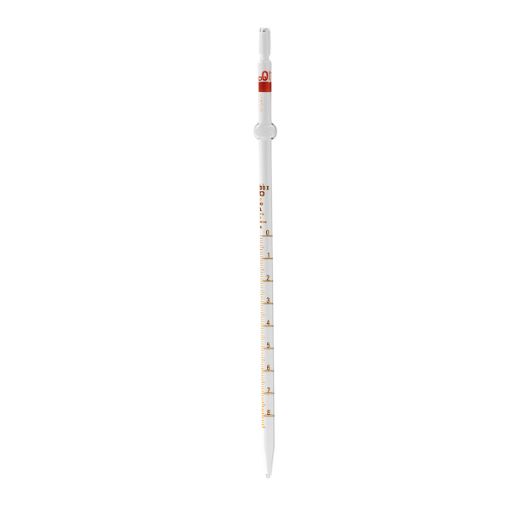 Bilde av Measuring pipette zero at the top, safety bulb, class A, 10 ml, 5 pcs