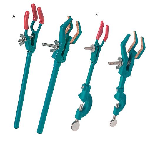 Bilde av Three finger retort clamp, PVC lied, with noix, 10 - 25 mm, Premium Line