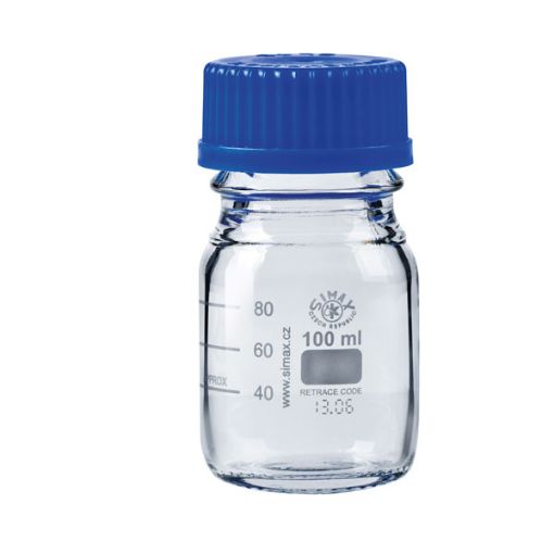 Bilde av Laboratory bottle with ISO thread, graduated, borosilicate 3.3, 50 ml, 10 pcs