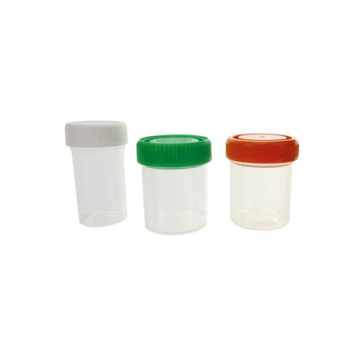 Bilde av Specimen container, screwed white cap, 80 ml, Ø48 x 64 mm, polypropylene, 500 pcs