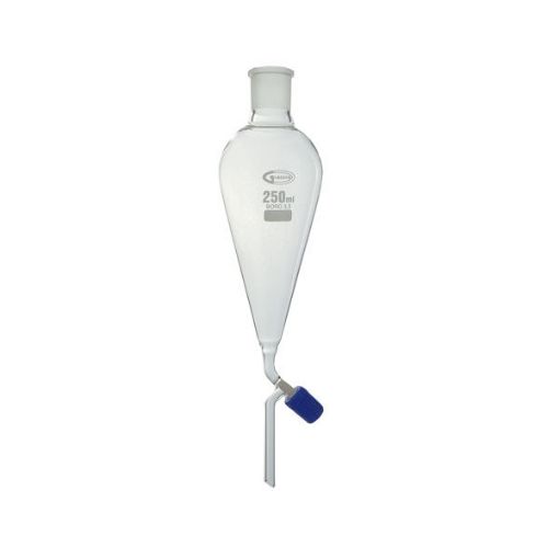 Bilde av Separatory funnel, with screw type needle valve and plastic stopper, 50 ml