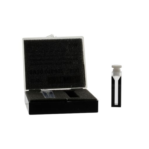 Bilde av Semi-micro spectrophotometer cuvette with PTFE stopper, 10 mm, LB Q, 2 pcs