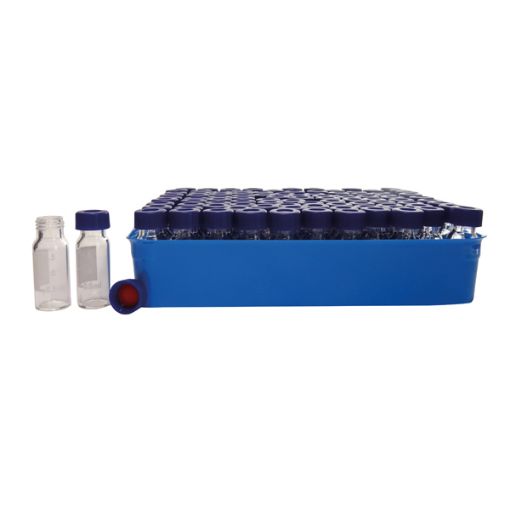 Bilde av UltraClean vial+cap clear, silicone/PTFE, 100 pcs