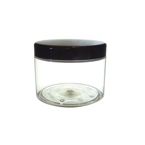 Bilde av Wide mouth bottle with black lid, PET, 1000 ml, 10 pcs