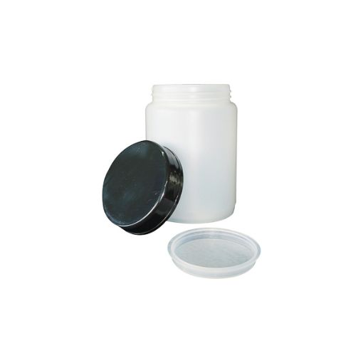 Bilde av Wide mouth bottle with lid and insert plug, HDPE, 125 ml, 300 pcs