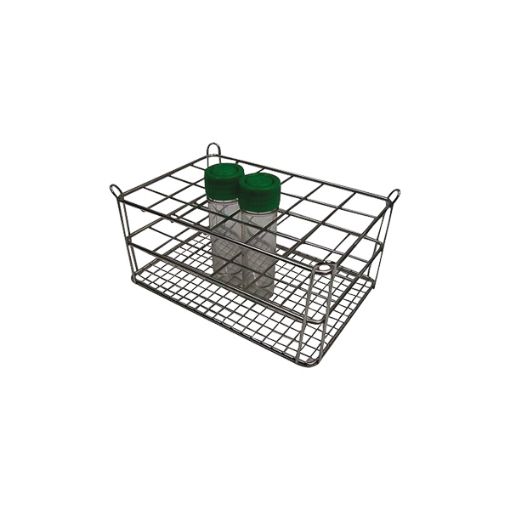 Bilde av Stainless steel rack for 8 x 6 vials (< Ø16 mm), height : 30 mm