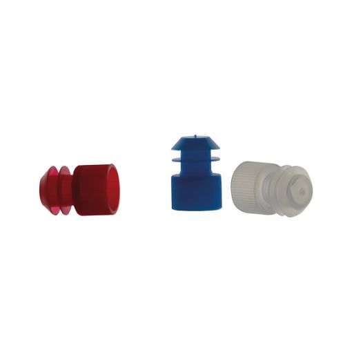 Bilde av Tube Stopper, flange type, PE, for Ø13 mm test tubes, blue color, 1000 pcs