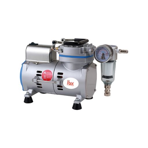 Bilde av Vacuum pump with valve and vacuum gauge, LBX V40 series, 68 l/min, -670 mmHg, EU plug