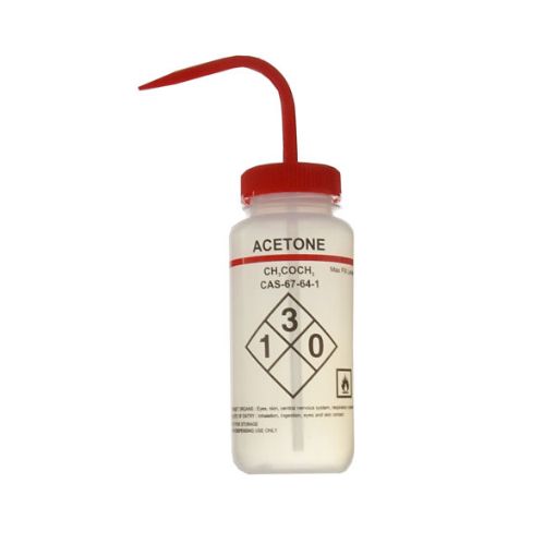 Bilde av Safety labelled wash bottle with anti-drip system, LDPE, isopropanol
