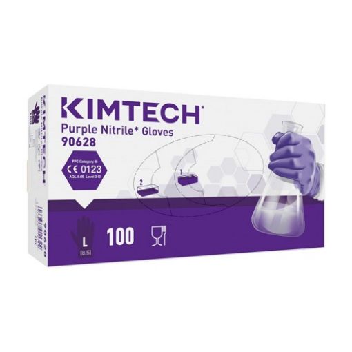 Bilde av KIMTECH PURPLE NITRILE, size M / 7 to 7.5, pack of 100 - Art.nr: 90627