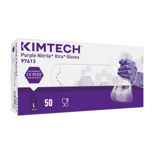 Bilde av KIMTECH* PURPLE NITRILE *XTRA*, size M / 7 to 7.5, pack of 50 - Art. nr: 97612