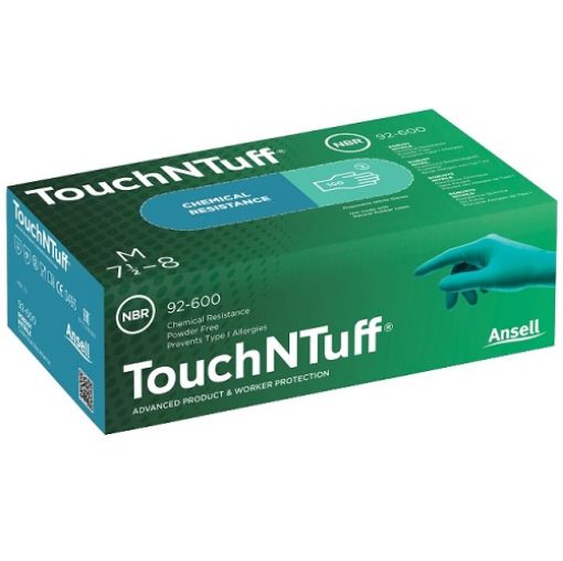 Bilde av Touch N Tuff Green, nitrile, non-powdered, size 8.5 to 9 / L - Art.nr: 92-600L