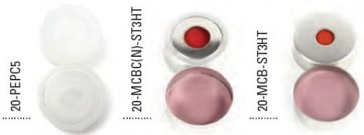 Bilde av Utgått - 20mm Tin Plate and Aluminium Two Part Crimp Cap - with HT Silicone/PTFE Liner