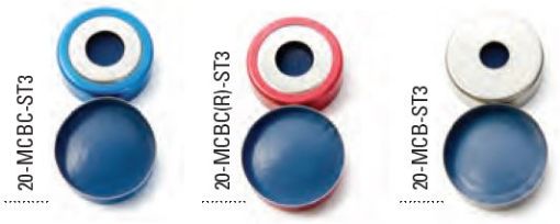 Bilde av Utgått - CRIMP CAP 20MM RED ALUMINUM/TINPLATE MAGNETIC SILICONE/PTFE SEPTA 500/PK