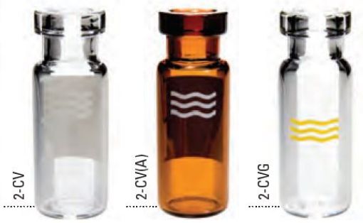 Bilde av Utgått - 2ML CRIMP TOP VIAL - CLEAR GOLD GRADE - WITH WRITE ON PATCH