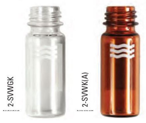 Bilde av Utgått - 2ML WIDE MOUTH SCREW SURESTOP GOLD GRADE VIAL WITH WRITE ON PATCH - CLEAR