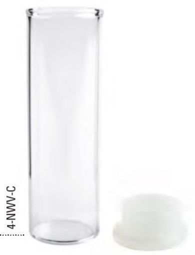 Bilde av Utgått - KIT VIAL 4ML CLEAR GLASS 15MM NECKLESS CAP PE FOR WATERS 100/PK