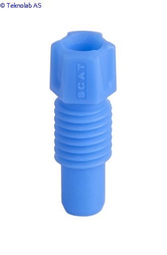 Bilde av PFA fitting, 3,2 mm OD, blue