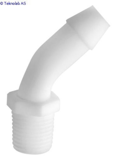Bilde av Tube connector, curved,  6,4 - 8 mm ID