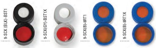 Bilde av Utgått - 9MM SCREW CAP WITH BONDED SEALPTFE/SILICONE, GREY - SLITTED