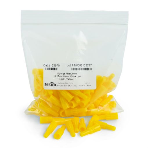 Bilde av Syringe Filter  4mm 0.22um Nylon Yellow Luer Lock 100-pk