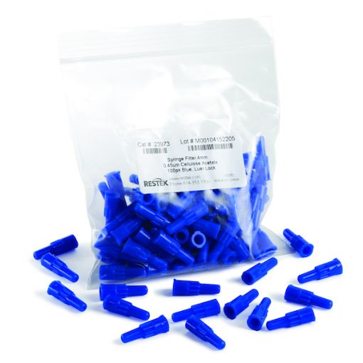 Bilde av Syringe Filter  4mm 0.45um Cellulose Blue Luer Lock 100-pk