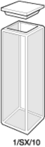 Bilde av Macro Cell Type 1 Rectangular Open top, with non-sealing PTFE cover