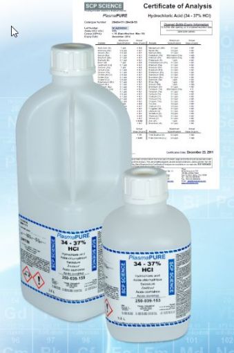 Bilde av Hydrochloric acid, PP, 34-37%, Poly 1 L