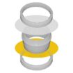 Bilde av Double Open-Ended Sample Cups OD/ID: 39.4/31.0mm
