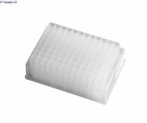 Bilde av Combinatorial Microlute™ plate, unpacked with bottom frits.Mean pore size 36 um polyethylene